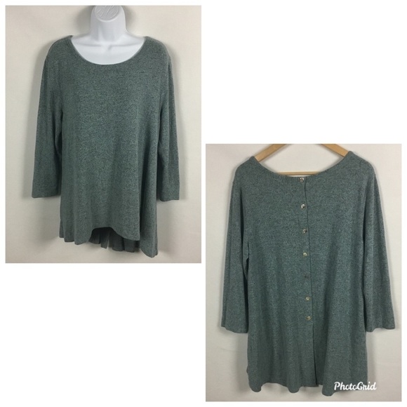 Coin 1804 Button Back Hi Lo Tunic Top - Picture 1 of 10